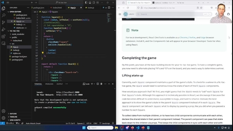 Thumbnail for CS 3750 React: Tic-Tac-Toe state and callback function refactor