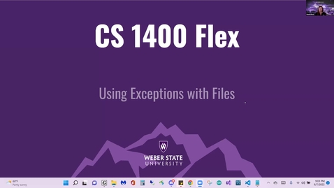 Thumbnail for entry CS Flex 1400 Exceptions and Files 6-5