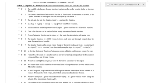 Thumbnail for ME 3060 Exam 1 review - Spring 2026