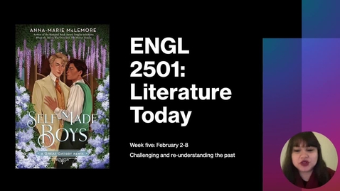 Thumbnail for ENGL 2501 Week Five Spring 2025 Recording