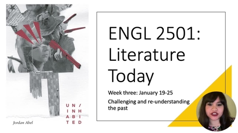 Thumbnail for ENGL 2501 Week Three Recording