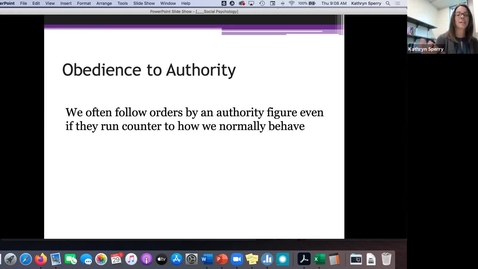 Thumbnail for entry PSY 1010 lecture 10.29_obedience, Milgram, Zimbardo