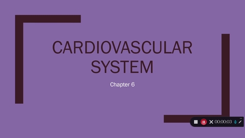 Thumbnail for entry Cardiovascular System Part One - The Heart Video 