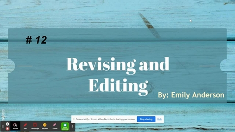 Thumbnail for entry Revising and Editing
