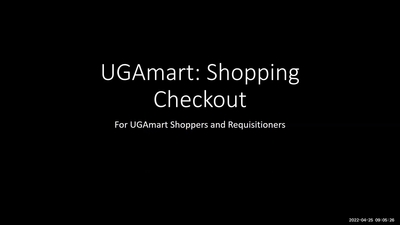 UGAmart Shopping Checkout - University of Georgia Kaltura