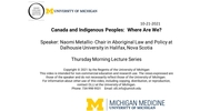 Canada and Indigenous Peoples:  Where Are We?