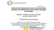Historical and Contemporary Issues of American Indians Residing in the Michigan Great Lakes Region: Challenges and Strengths