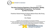 Panel Discussion: The Asian American Experience: Discrimination, Identity, and Civil Rights Perspectives, The Fortunes by Peter Ho Davies