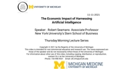 The Economic Impact of Harnessing Artificial Intelligence