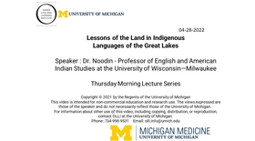 Lessons of the Land in Indigenous Languages of the Great Lakes