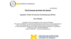 OLLI Reads: The Fortunes by Peter Ho Davies