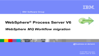 WebSphere MQ Workflow - IBM Mediacenter