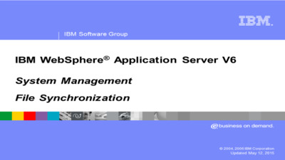 File synchronization - IBM Mediacenter