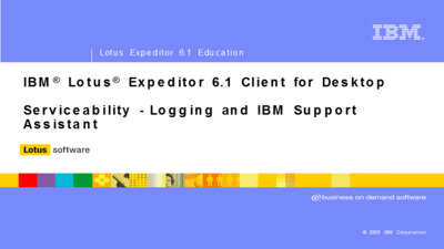 Client serviceability - IBM Mediacenter