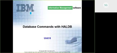 Course CMW46 IMS HALDB Unit 6 (Database Commands with HALDB) - IBM ...