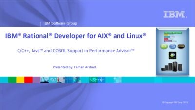 Profiling C/C++, Java and COBOL with Performance Advisor - IBM MediaCenter