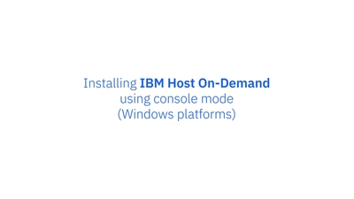 Ibm host on demand nc