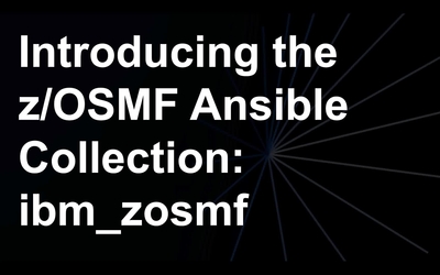 z/OSMF Ansible Workflow Demo - IBM Mediacenter