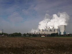 CRANE UP: Power Plant Stock Footage