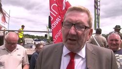 Len McCluskey Speech & Interview at Durham Rally News Clip