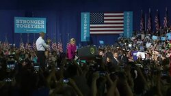 Hillary Clinton and Barack Obama at rally News Clip