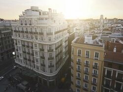 Madrid cityscape at dawn Stock Footage