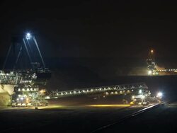 TIME LAPE: Brown coal surface mine Stock Footage