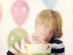 Happy boy on his birthday Stock Footage