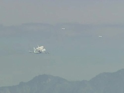Space Shuttle Endeavour Arrives In Los Angeles Stock Footage