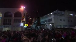 Nazareth residents launch Chinese-style lanterns into nigh sky for New Year's Eve News Clip