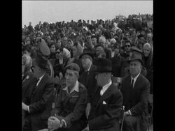 SYND 13/3/68 MEMORIAL SERVICE FOR CREW OF LOST SUBMARINE 'DAKAR' News Clip