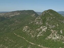 Flight Over Mountain North Of Gornies Stock Footage