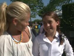 Kelly Ripa and daughter Lola at Hampton Classic Stock Footage
