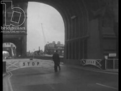 Tower Bridge: Looking at London, 1968, part 3 - Bascule mechanisms and procedures for a ship passing through Stock Footage