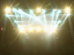 Concert Stage Lights and Flare Stock Footage