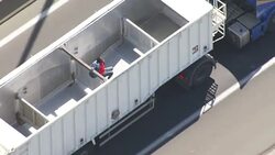 Aerials of refugees and freight traffic in Calais News Clip