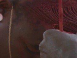 Maasai Ceremony - Group of young warriors dressing their hair, WITH AUDIO Stock Footage