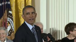 Meryl Streep and Stevie Wonder among those receiving the Presidential Medal of Freedom from President Barack Obama News Clip