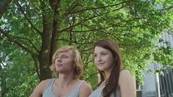 Cheerful young couple with bicycles Stock Footage