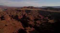 Flying high over Cannyonlands National Park Utah Stock Footage