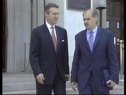 USA: GREEK FOREIGN MINISTER MEETS WILLIAM COHEN News Clip