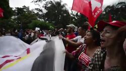 Protests Continue After Impeachment of Dilma Rousseff Stock Footage