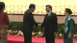 Prayut Chan-o-cha and Wife Stock Footage