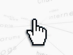 Internet hand pointer clean version Stock Footage