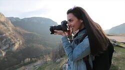 Nature photographer Stock Footage