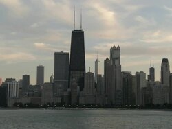 WS Chicago skyline / Chicago, Illinois, USA Stock Footage