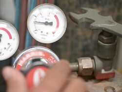 Gas pressure gauge Stock Footage