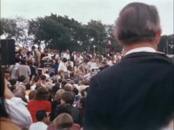 Hippies and Yippies demonstrate at DNC Stock Footage