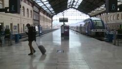 CLEAN : Train travel disrupted by ticket inspector strike in Marseille News Clip