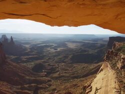 MS PAN View of mountain vally / Moab, Utah, United States Stock Footage